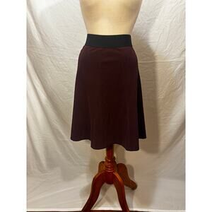 Alfani Maroon Knee Length Skirt (Size 8)